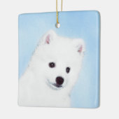 American Eskimo Dog Painting - Original Dog Art Keramisch Ornament (Links)