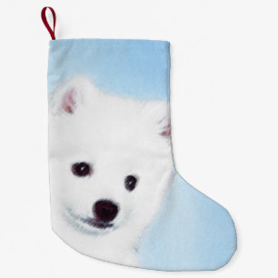 American Eskimo Dog Painting - Original Dog Art Kleine Kerstsok