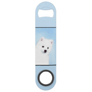American Eskimo Dog Painting - Original Dog Art Speed Flessenopener