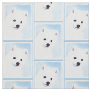 American Eskimo Dog Painting - Original Dog Art Stof