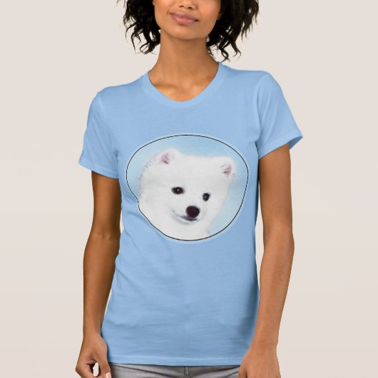 American Eskimo Dog Painting - Original Dog Art T-shirt (Voorkant)
