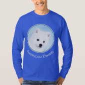 American Eskimo Dog Painting - Original Dog Art T-shirt (Voorkant)