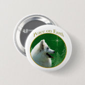 American Eskimo Dog Peace Ronde Button 5,7 Cm (Voorkant /achterkant)