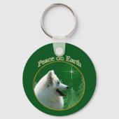 American Eskimo Dog Peace Sleutelhanger (Voorkant)