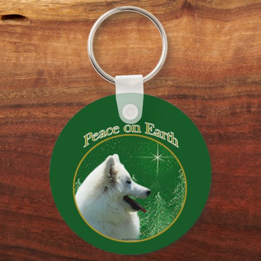 American Eskimo Dog Peace Sleutelhanger (Achterkant)