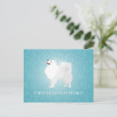 American Eskimo Dog Pet Loss Sympathie Design Briefkaart (Staand voorkant)