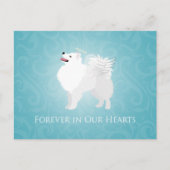 American Eskimo Dog Pet Loss Sympathie Design Briefkaart (Voorkant)