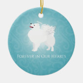 American Eskimo Dog Pet Loss Sympathie Design Keramisch Ornament (Voorkant)