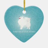 American Eskimo Dog Pet Loss Sympathie Design Keramisch Ornament (Voorkant)