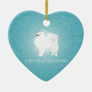 American Eskimo Dog Pet Loss Sympathie Design Keramisch Ornament