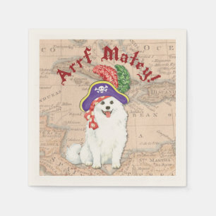American Eskimo Dog Pirate Napkins Servet