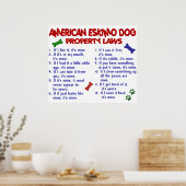 AMERICAN ESKIMO DOG PL2 POSTER (Keuken)