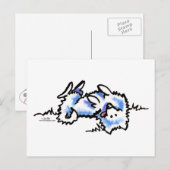 American Eskimo Dog Play Dead Briefkaart (Voorkant / Achterkant)