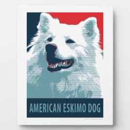 American Eskimo Dog Political Hope Parody Fotoplaat