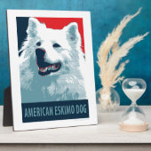 American Eskimo Dog Political Hope Parody Fotoplaat (Zijkant)
