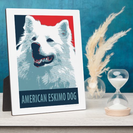 American Eskimo Dog Political Hope Parody Fotoplaat (Zijkant)