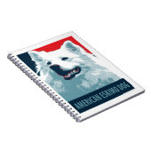 American Eskimo Dog Political Hope Parody Notitieboek (Rechterzijde)