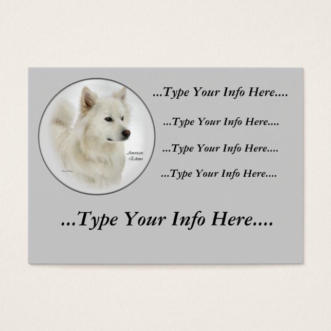 American Eskimo Dog Profile Kaarten Visitekaartjes (Voorkant)