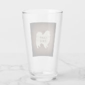 American Eskimo Dog Silhouette Rustiek Gepersonali Glas (Achterkant)