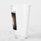 American Eskimo Dog Silhouette Rustiek Gepersonali Glas (Links)