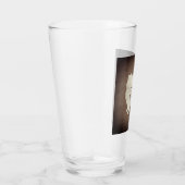 American Eskimo Dog Silhouette Rustiek Gepersonali Glas (Rechts)