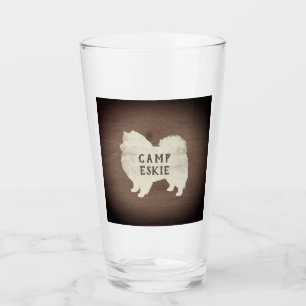 American Eskimo Dog Silhouette Rustiek Gepersonali Glas