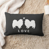 American Eskimo Dog Silhouettes Love Kussen (Deken)