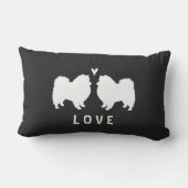 American Eskimo Dog Silhouettes Love Kussen (Achterkant)