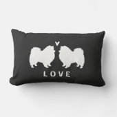 American Eskimo Dog Silhouettes Love Kussen (Voorkant)