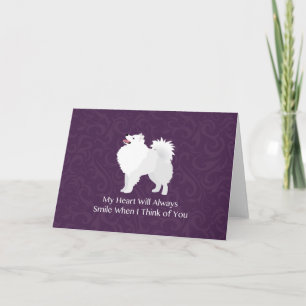 American Eskimo Dog Thinking of You Design Kaart