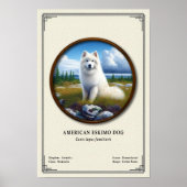 American Eskimo Dog Zoology Series Poster (Voorkant)