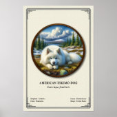 American Eskimo Dog Zoology Series Poster (Voorkant)