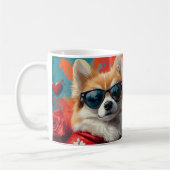 American Eskimo Heart Rozen Valentijnsdag Koffiemok (Links)