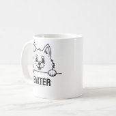 American Eskimo Hondenliefhebber Custom Naam Geper Koffiemok (Voorkant links)