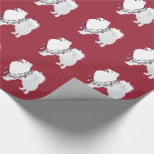 American Eskimo kerstdesign Cadeaupapier (Hoek)