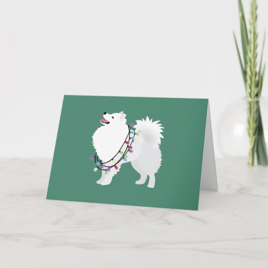 American Eskimo kerstdesign Feestdagen Kaart (Voorkant)