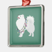 American Eskimo kerstdesign Metalen Ornament (Links)