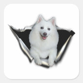 American Eskimo Lovers Vierkante Sticker (Voorkant)