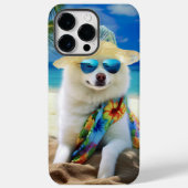 American Eskimo op Beach, zomercadeau voor hondenl Case-Mate iPhone Case (Achterkant)