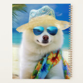 American Eskimo op Beach, zomercadeau voor hondenl Planner (Achterkant)