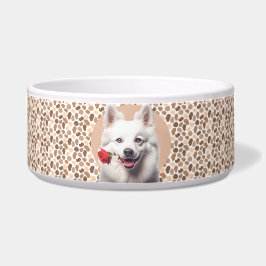 American Eskimo Personalize Foto & Name Dog Bowl Voerbakje