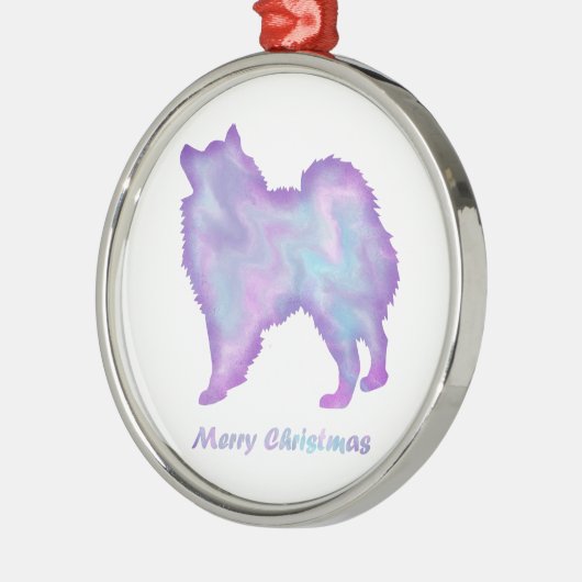 American Eskimo Purple Metalen Ornament (Links)