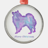 American Eskimo Purple Metalen Ornament (Voorkant)