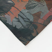 American Eskimo Riding Motorcycle Halloween Scary Fleece Deken (Hoek)