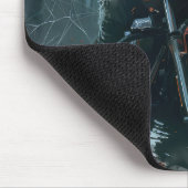 American Eskimo Riding Motorcycle Halloween Scary Muismat (Hoek)