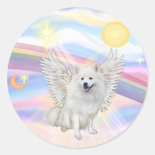 American Eskimo Spitz Ronde Sticker