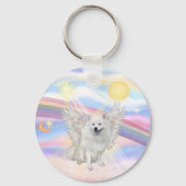 American Eskimo Spitz Sleutelhanger (Voorkant)