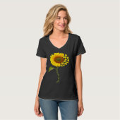 American Eskimo Sunflower Eskie T-shirt (Voorkant volledig)
