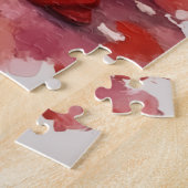 American Eskimo Valentine Dog Art with Hearts Legpuzzel (Zijkant)