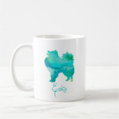 American Eskimo Waterverf Design Koffiemok (Links)